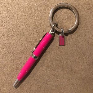 Pink Coach Mini Pen Keychain